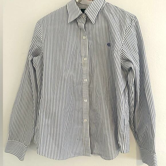 Lauren Ralph Lauren Plus Long-Sleeved Classic Non-Iron Shirt Sz P/M - Picture 8 of 10